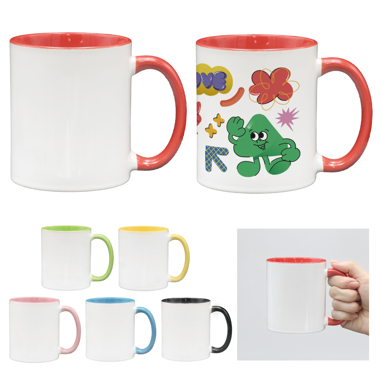 マグカップ　２トーンハンドル