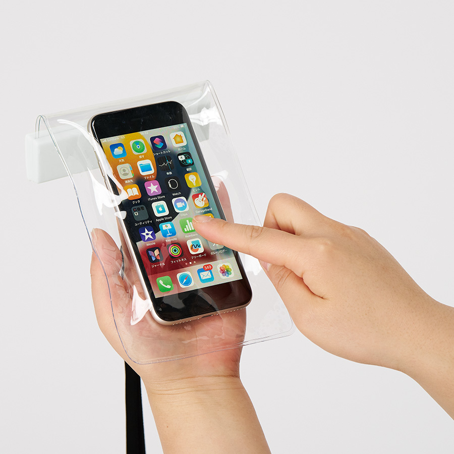 モバイルウォータープルーフポーチ6.9インチ(クリップ全面印刷対応)