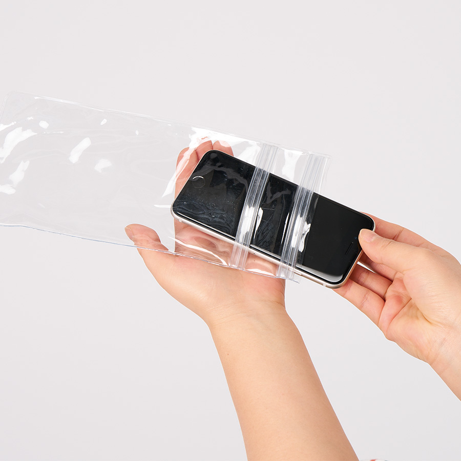 モバイルウォータープルーフポーチ6.9インチ(クリップ全面印刷対応)