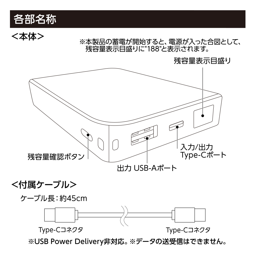 モバイルチャージャー8000 デジタル表示付