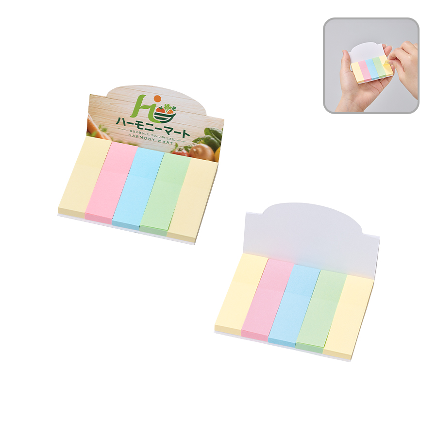【プリント必須商品】カスタムデザイン付箋セット（M）　スタンド