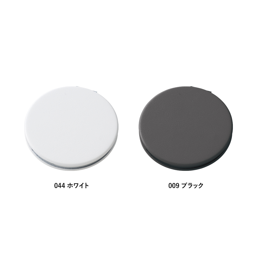 全面印刷できる合皮コンパクトミラー ラウンド(両面対応)