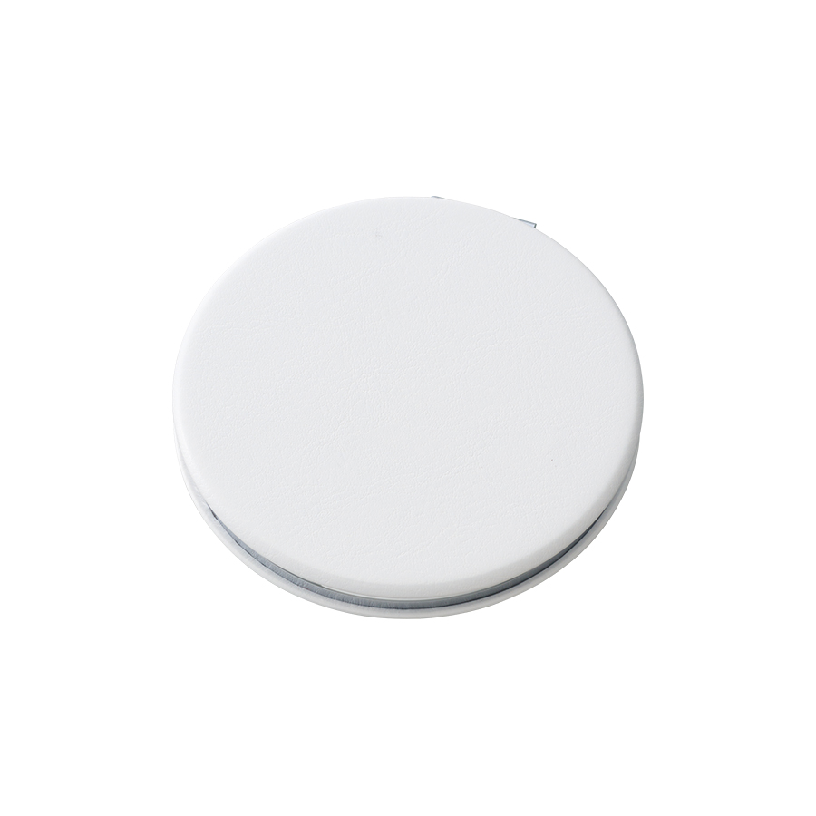 全面印刷できる合皮コンパクトミラー ラウンド(両面対応)