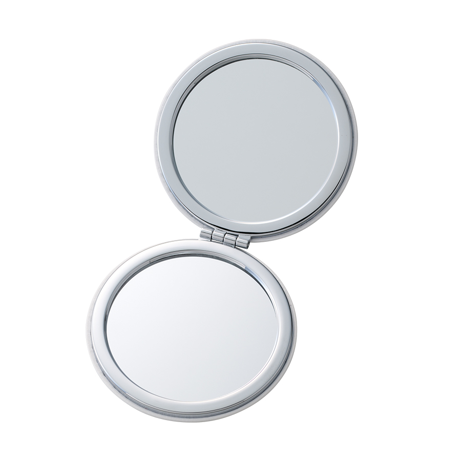 全面印刷できる合皮コンパクトミラー ラウンド(両面対応)
