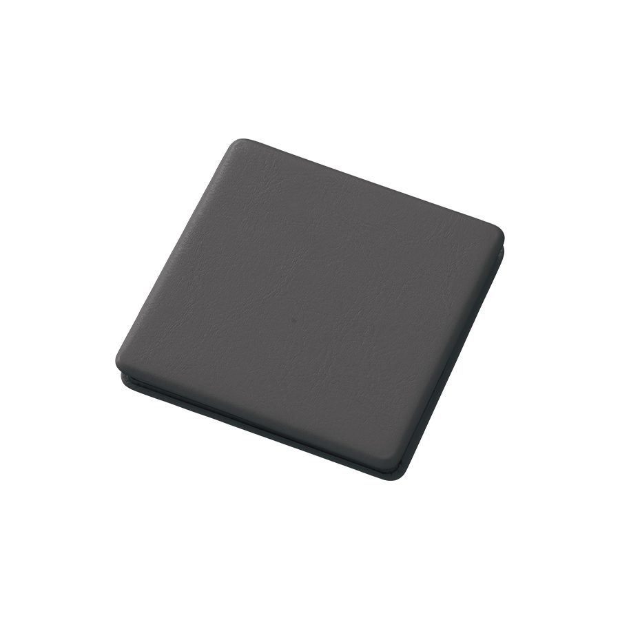 全面印刷できる合皮コンパクトミラー スクエア(両面対応)