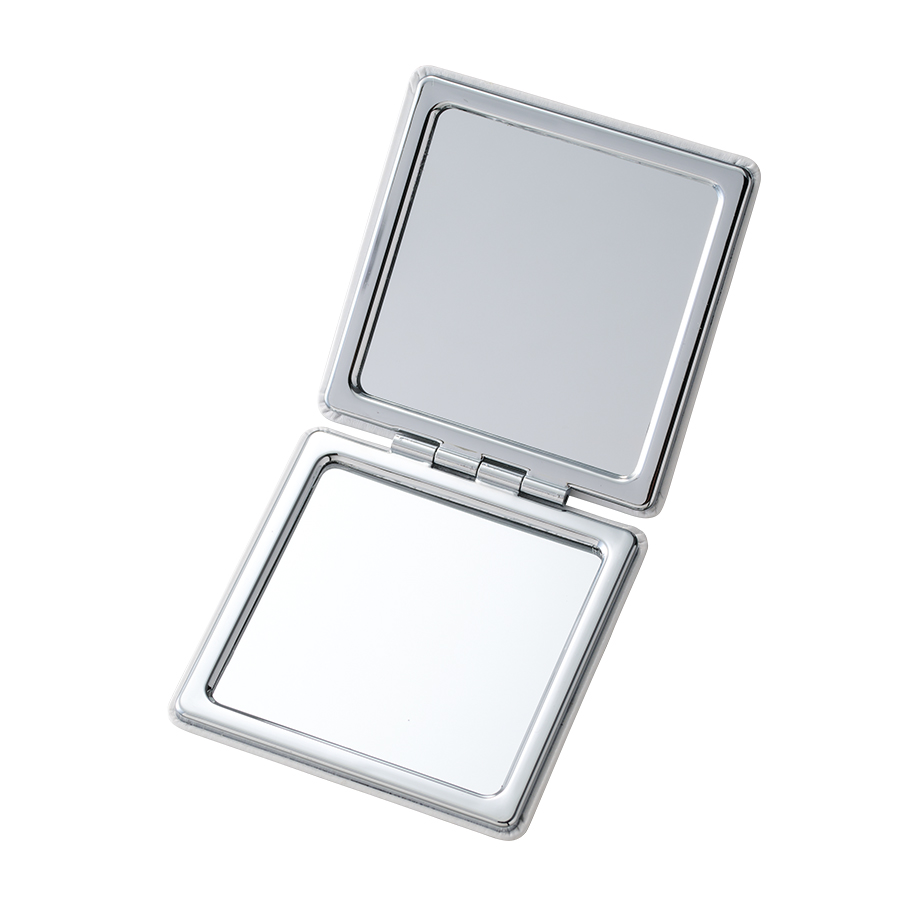 全面印刷できる合皮コンパクトミラー スクエア(両面対応)