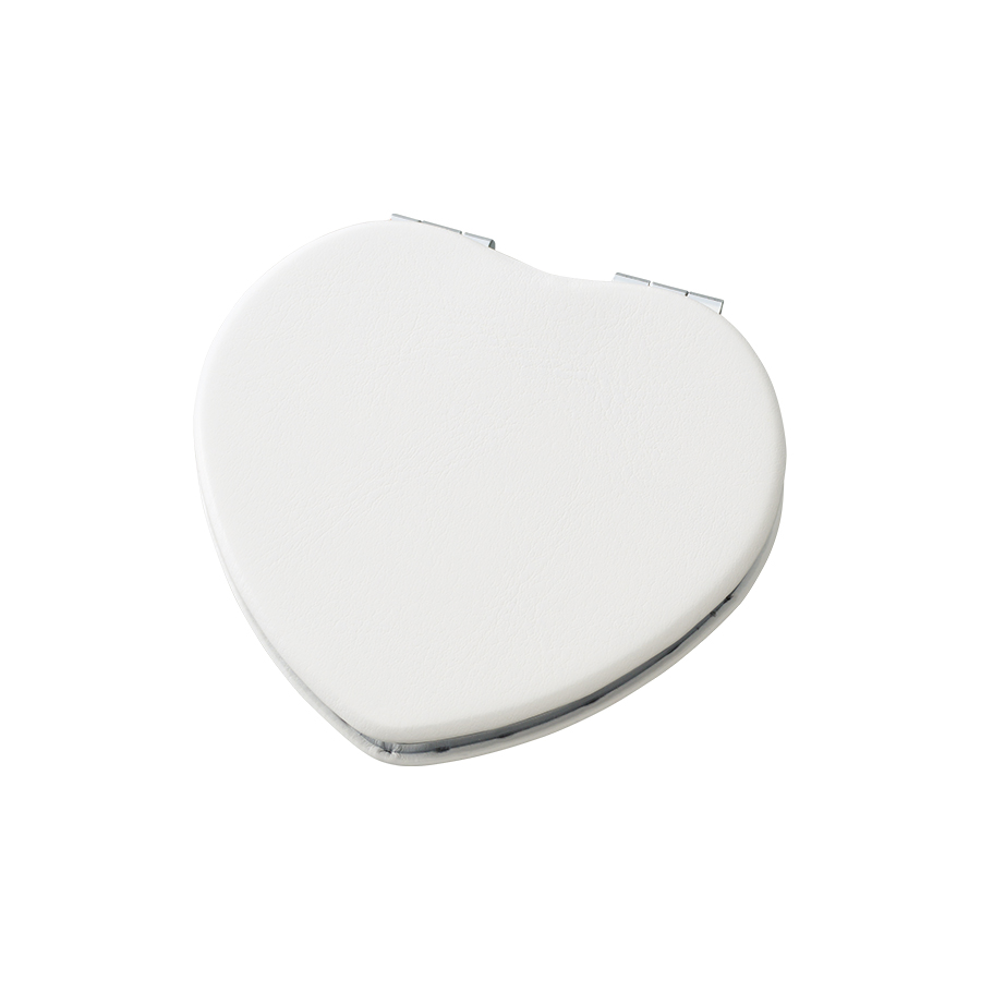 全面印刷できる合皮コンパクトミラー ハート