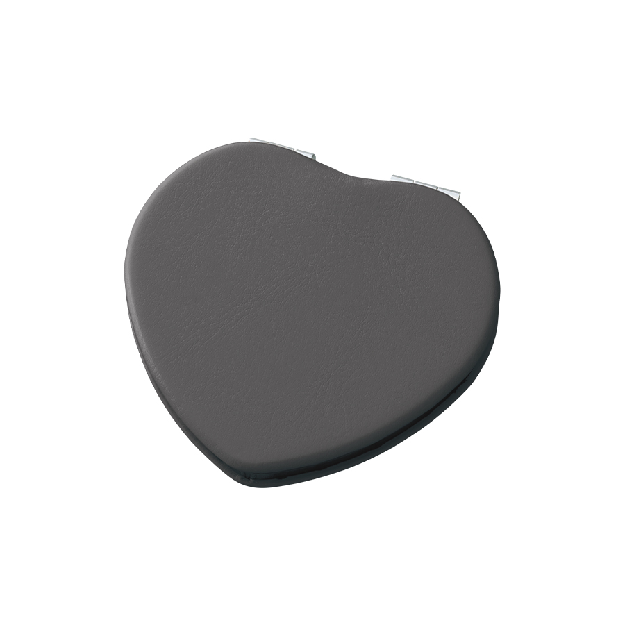 全面印刷できる合皮コンパクトミラー ハート