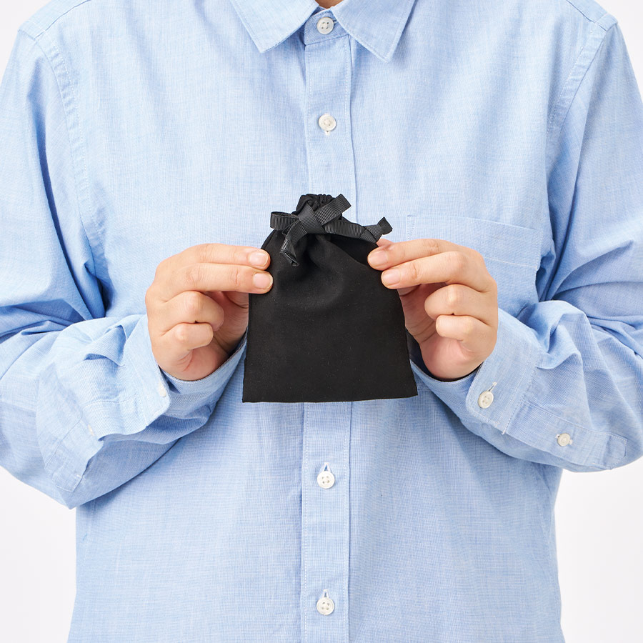 スウェード風巾着(S)