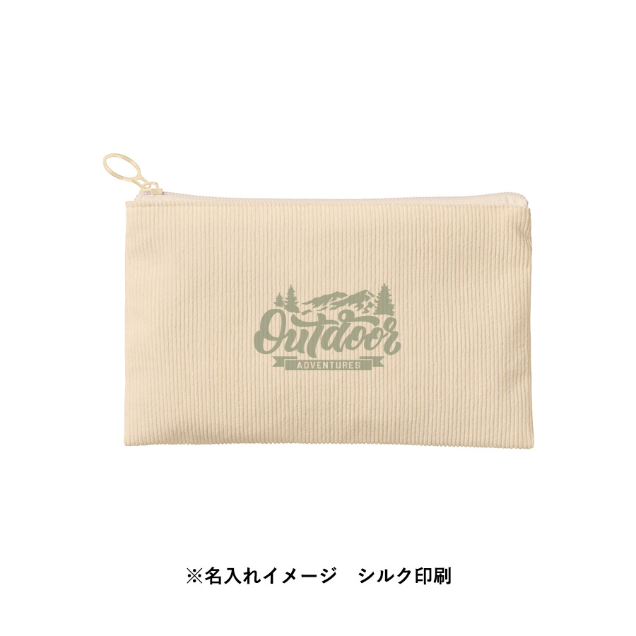 コーデュロイフラットポーチ(S)