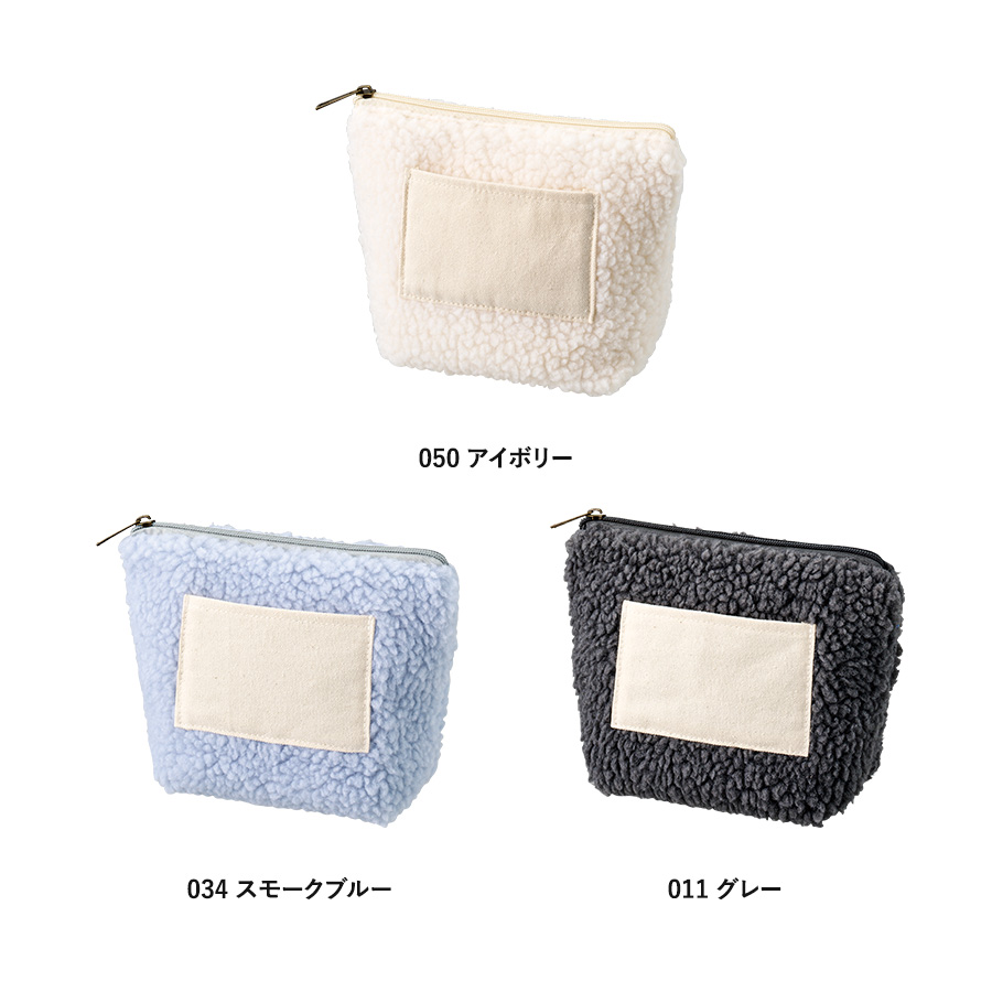 ボア&キャンバスポケットデイリーポーチ
