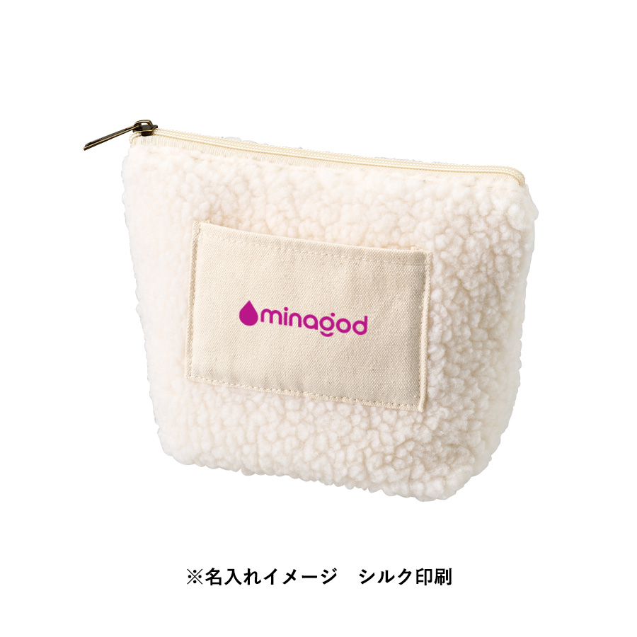 ボア&キャンバスポケットデイリーポーチ