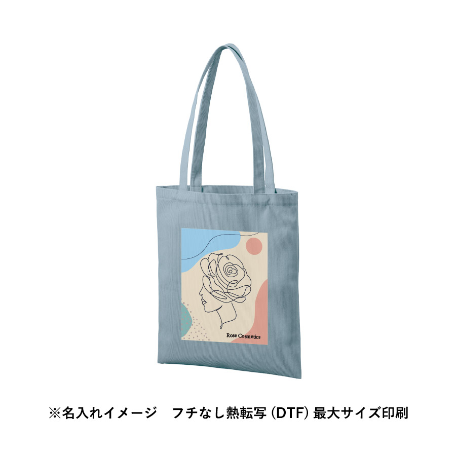 コーデュロイフラットショルダートート