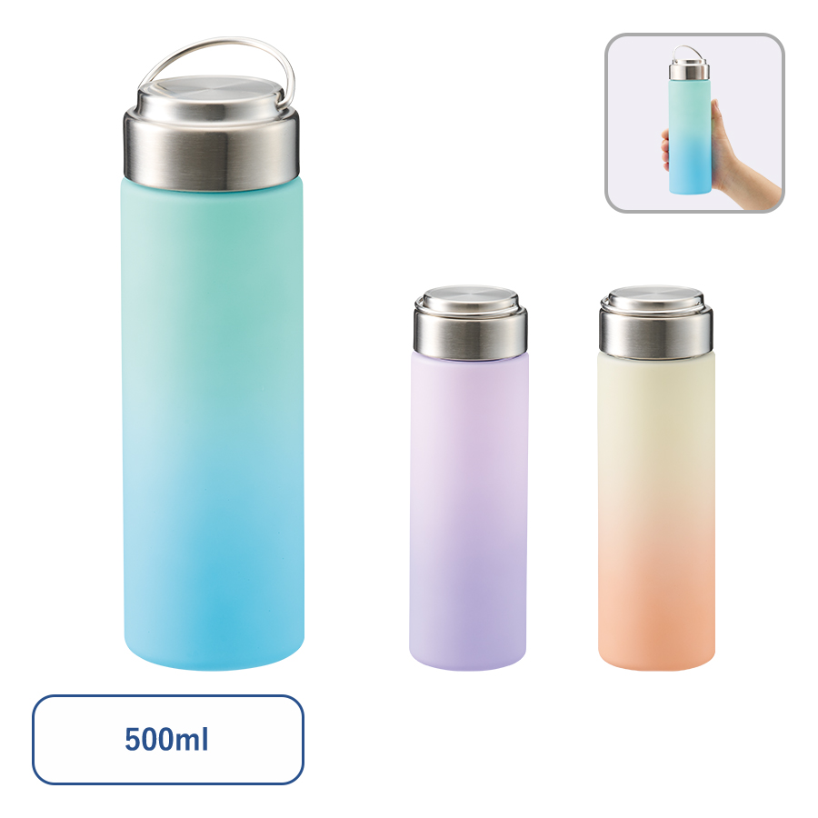 グラデーションハンドルクリアボトル500ml
