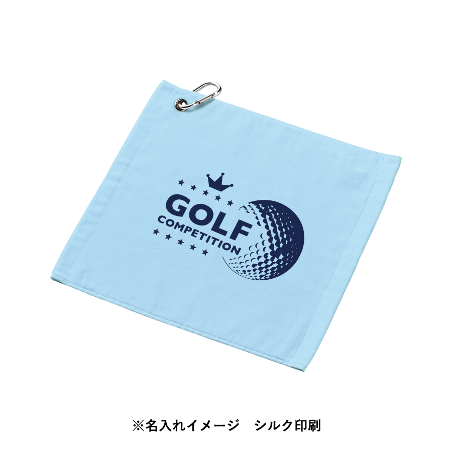 プリントしやすいコットンシャーリングカラビナ付ハンドタオル