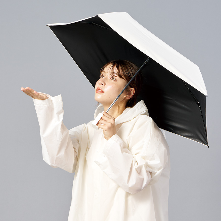 ラペルクリップ遮光折りたたみ傘