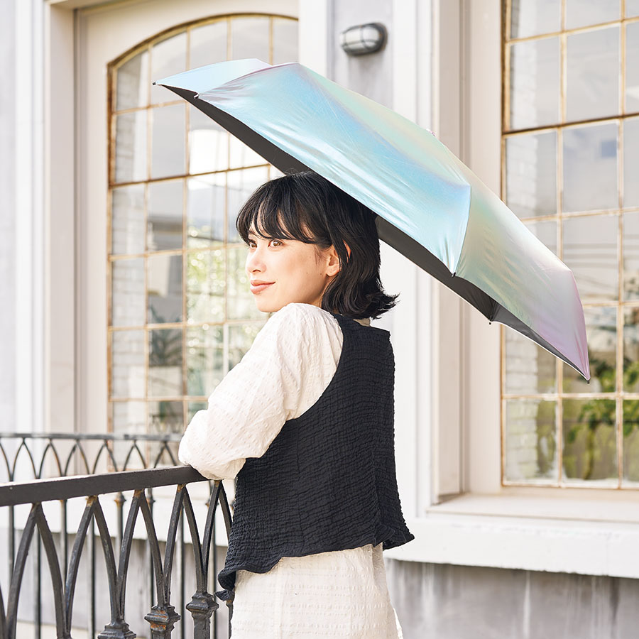 オーロラ遮光折りたたみ傘