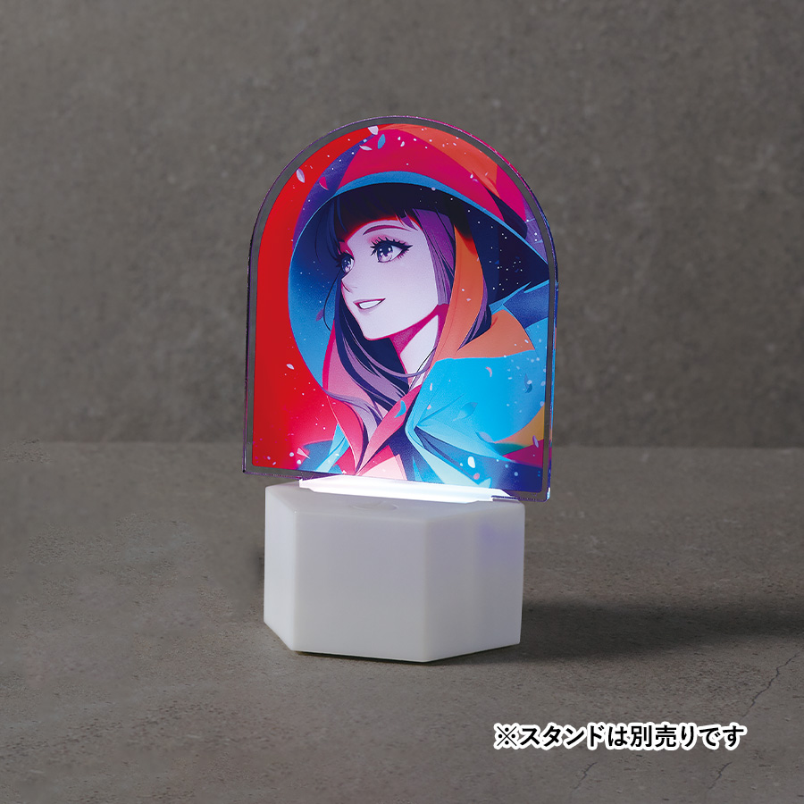 アクリルライトスタンド六角用プレートS 3mm クリア