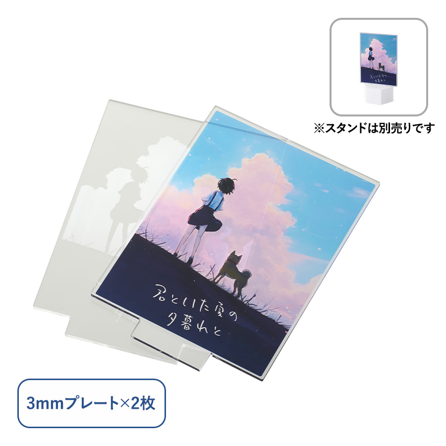アクリルライトスタンド六角用プレートL 3mm×2枚　クリア